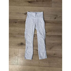 Lululemon Womens Gray High Rise Train Times Crop Size 2 Yoga Athletic Legging